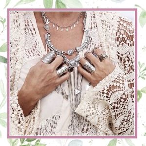 🌸 4PC RINGS BOHO CHIC BOHEMIAN LARGE TRIBAL GYSPY CELTIC STACKER EARTH GIRL